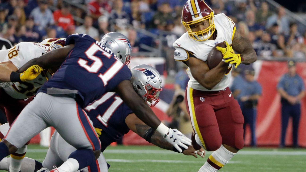 When healthy, Redskins' Derrius Guice was No. 1 most elusive RB in NFL