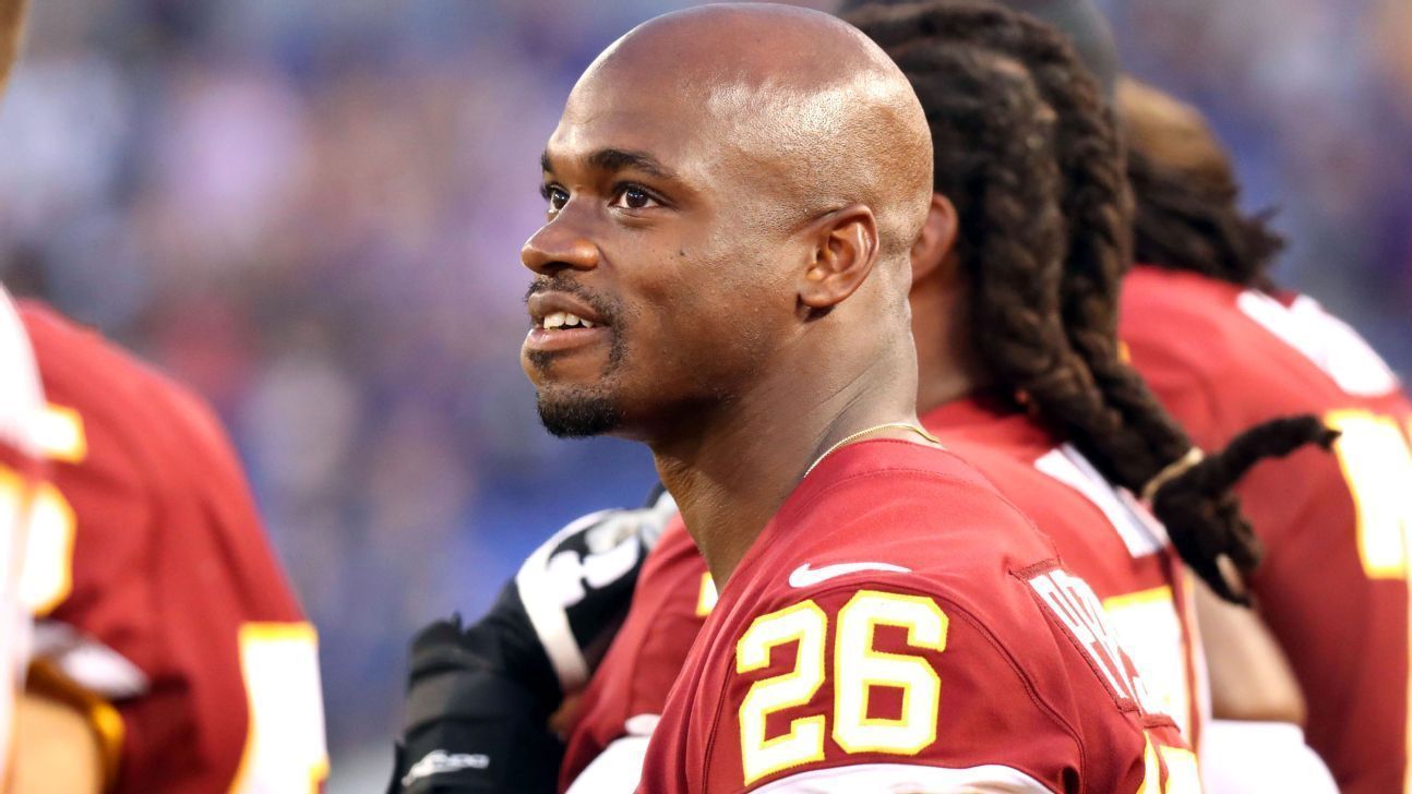 El veterano de los Washington Redskins, Adrian Peterson, solo quiere