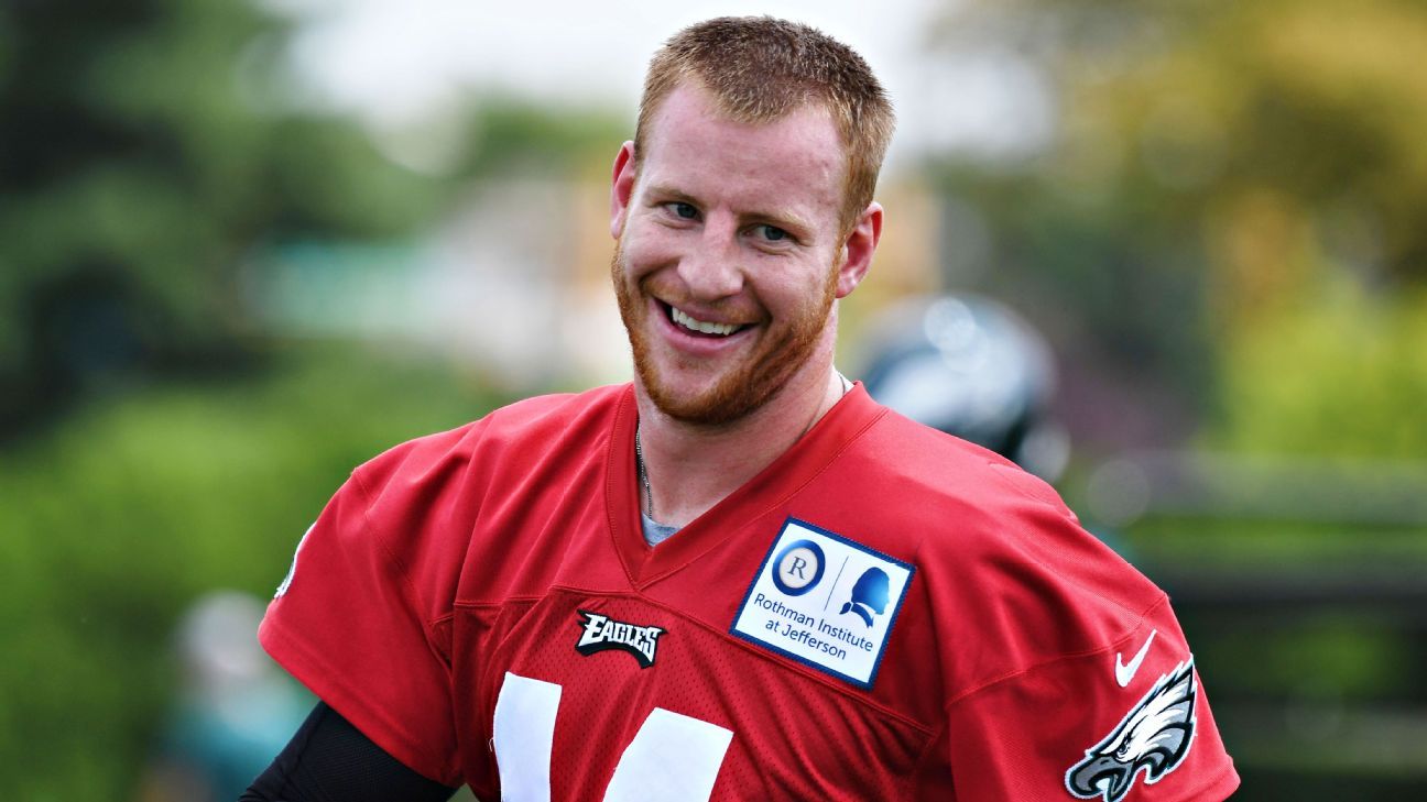 Carson Wentz posts video of himself throwing inside the Eagles