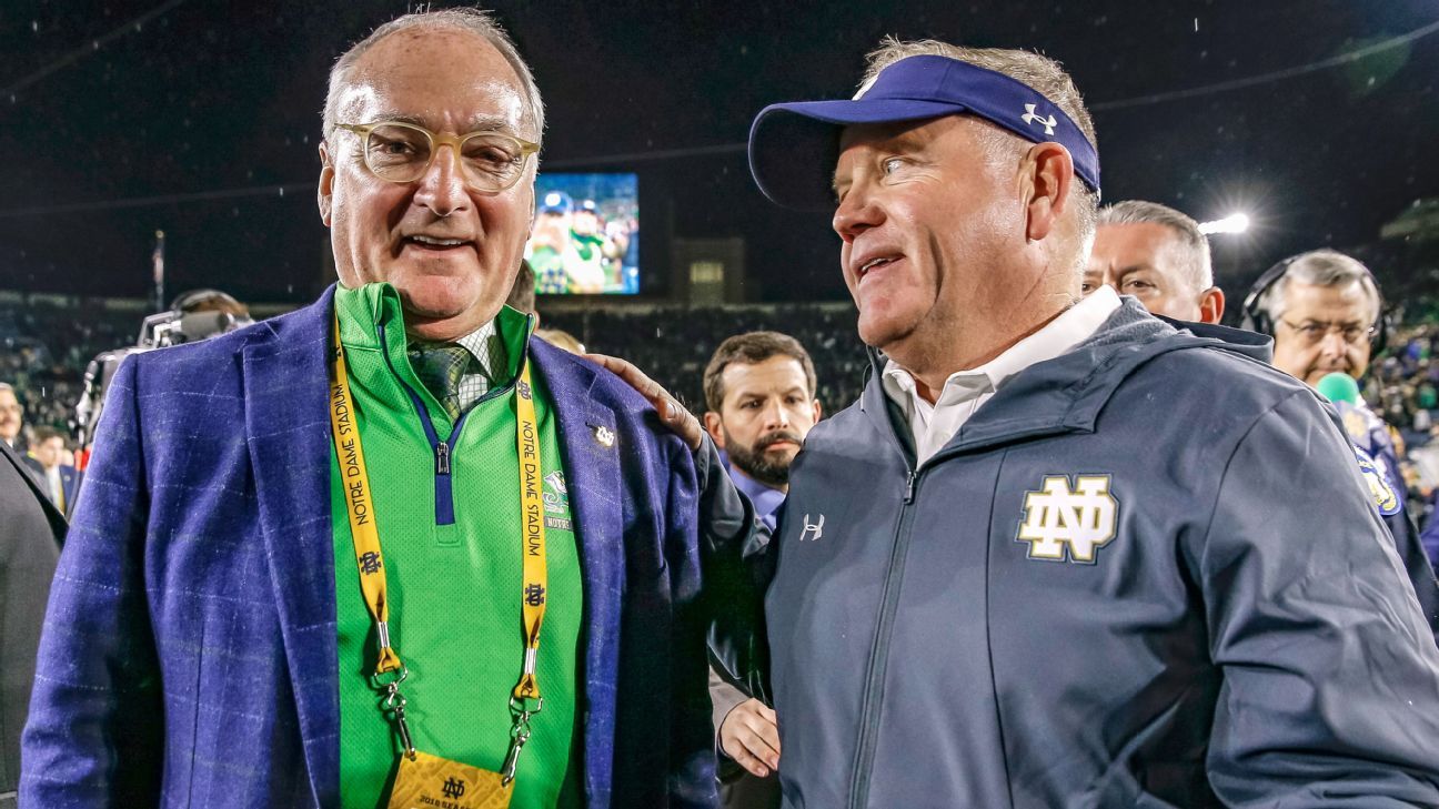 Notre Dame athletic director Jack Swarbrick not surprised by Brian Kelly's depar..