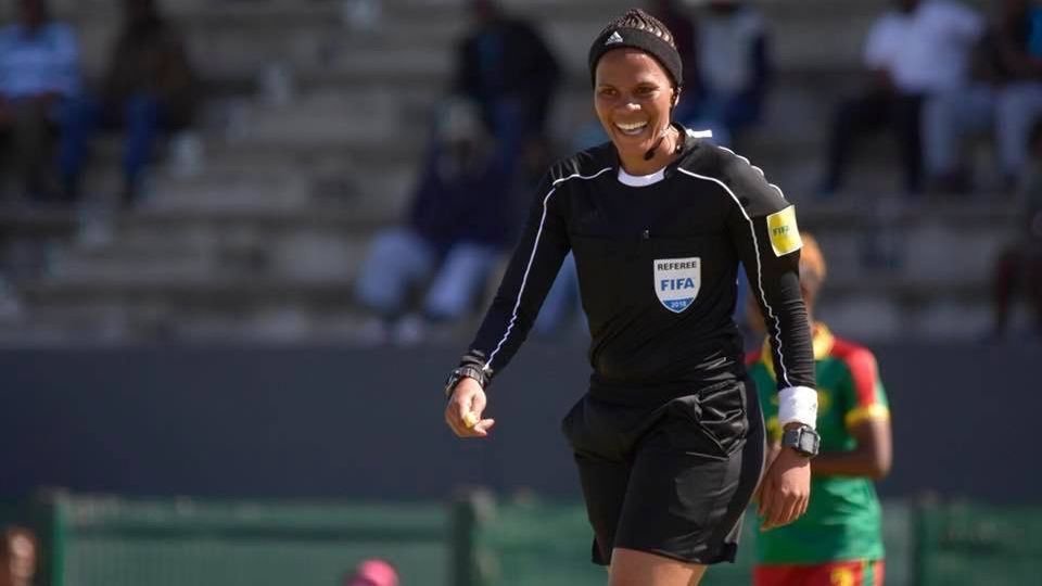 Akhona Makalima on the certified female soccer referee in