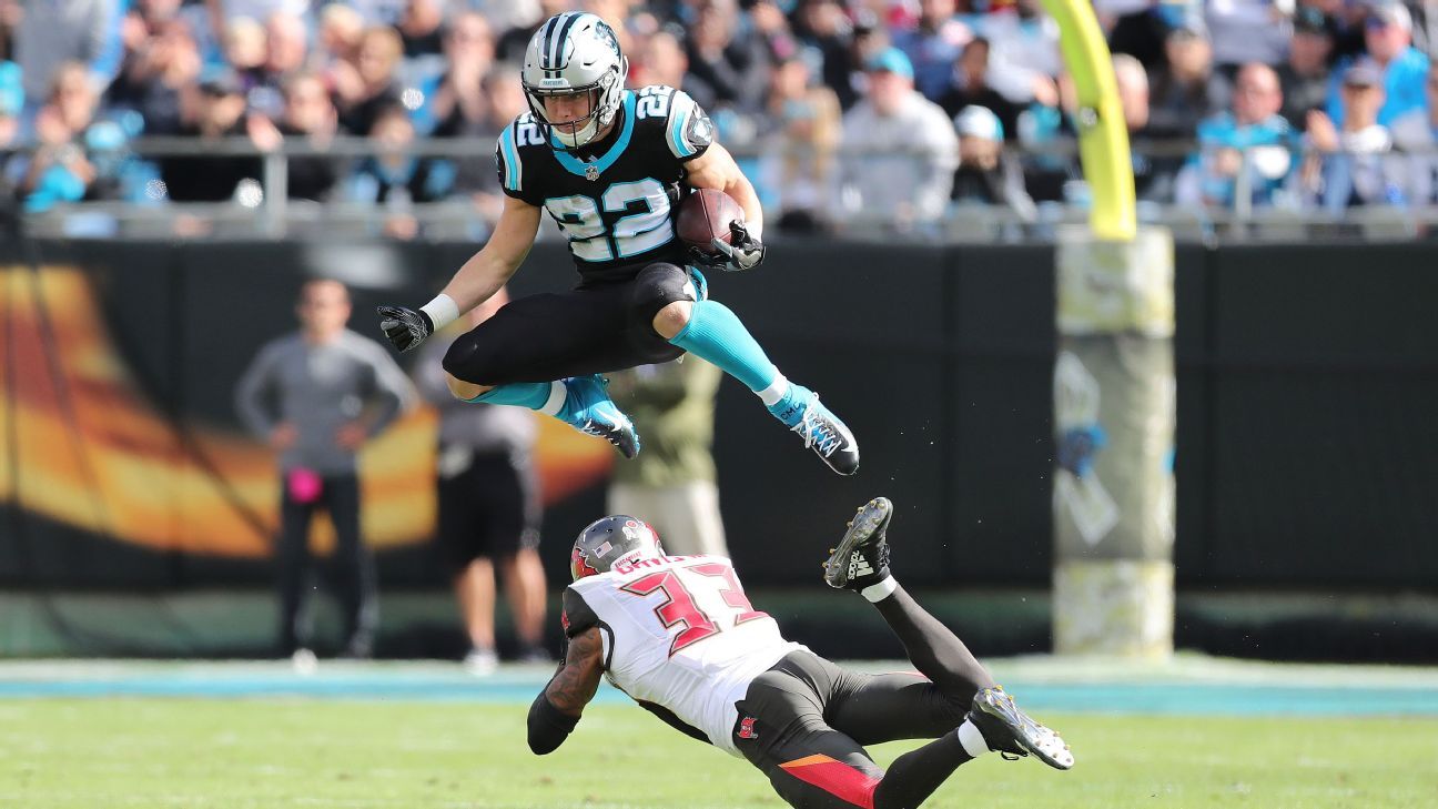 Watch: Christian McCaffrey hurdles defender for must-see TD run vs