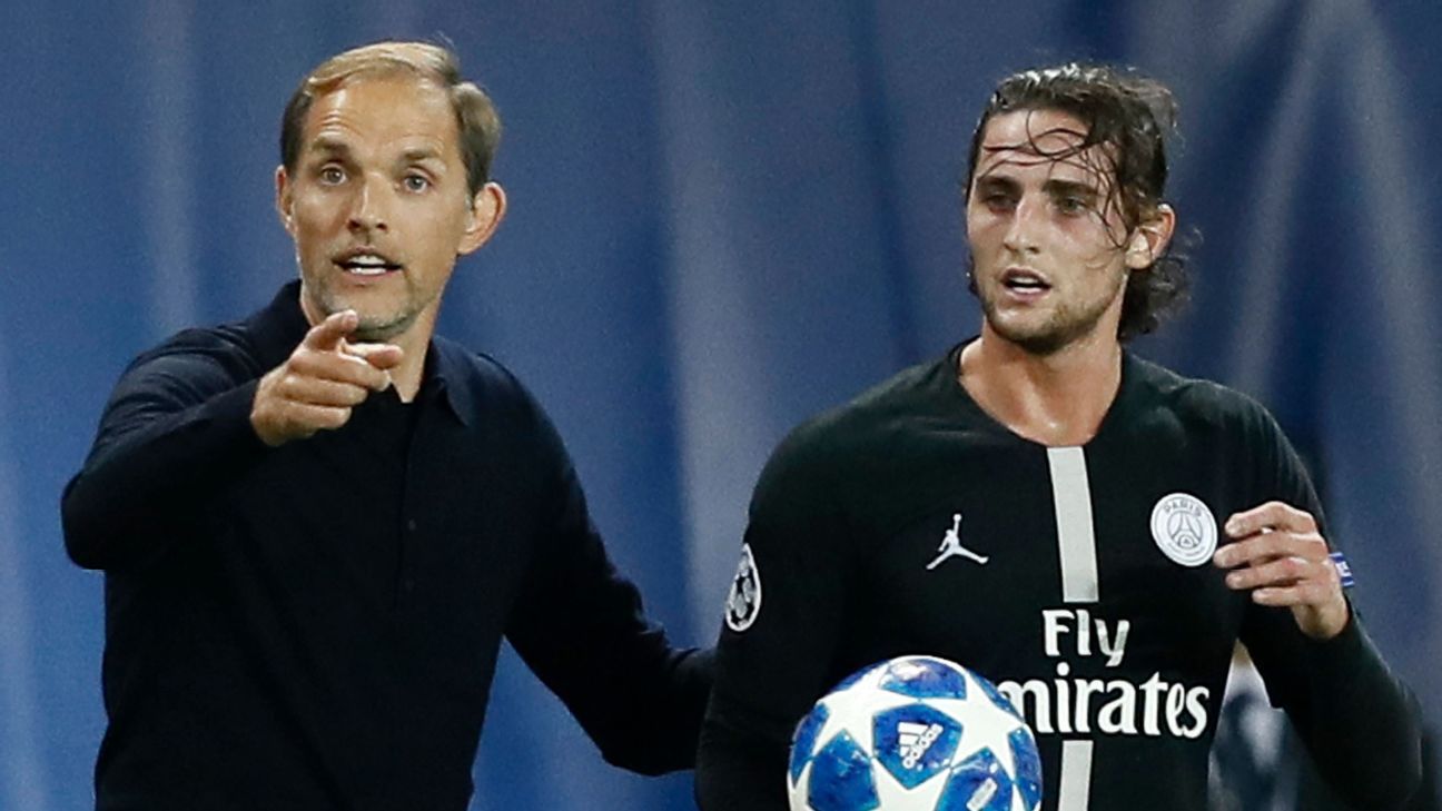 Thomas Tuchel 'respects and understands' PSG's decision to suspend Adrien  Rabiot - ESPN, image size:1296x729