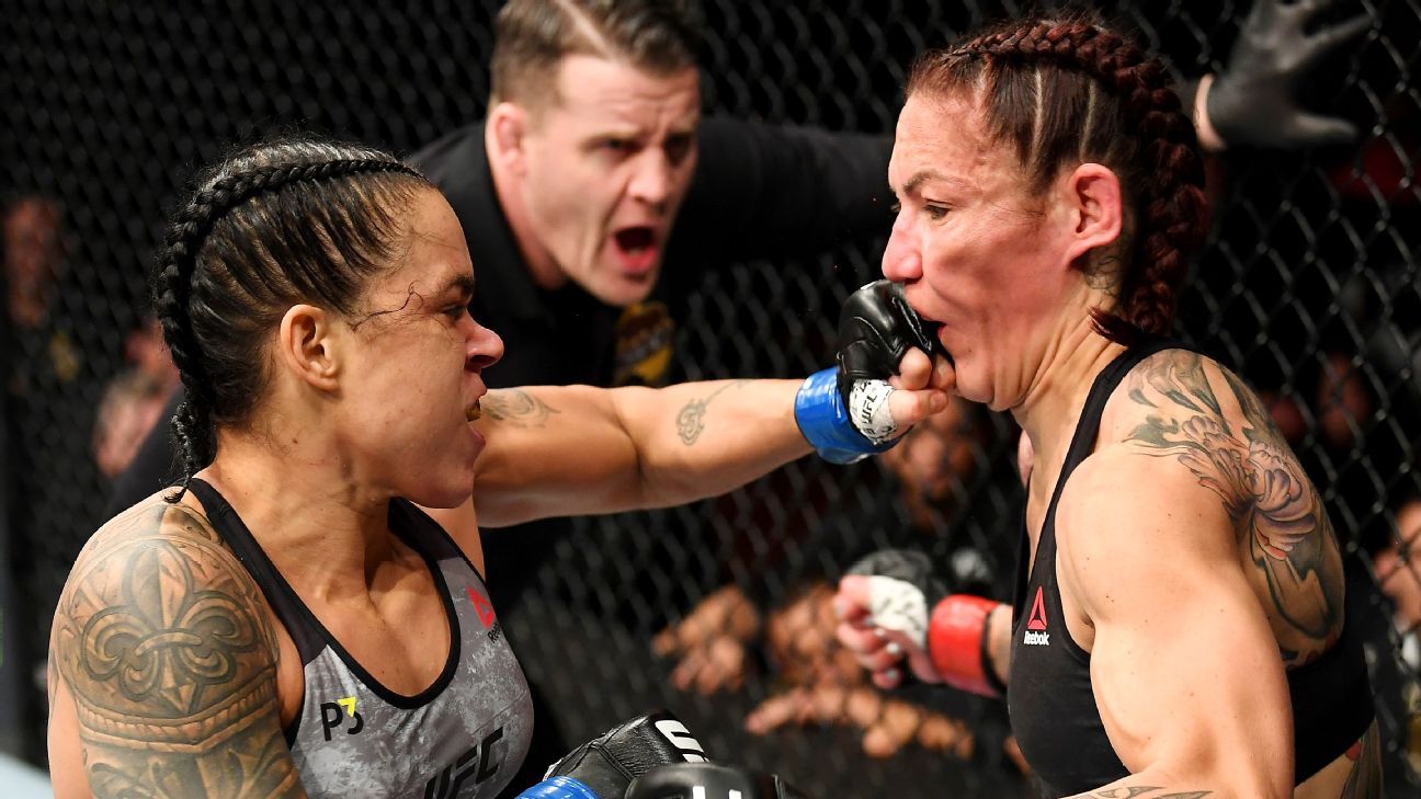 Amanda Nunes knocks out Cris Cyborg featherweight title UFC 232 - ESPN