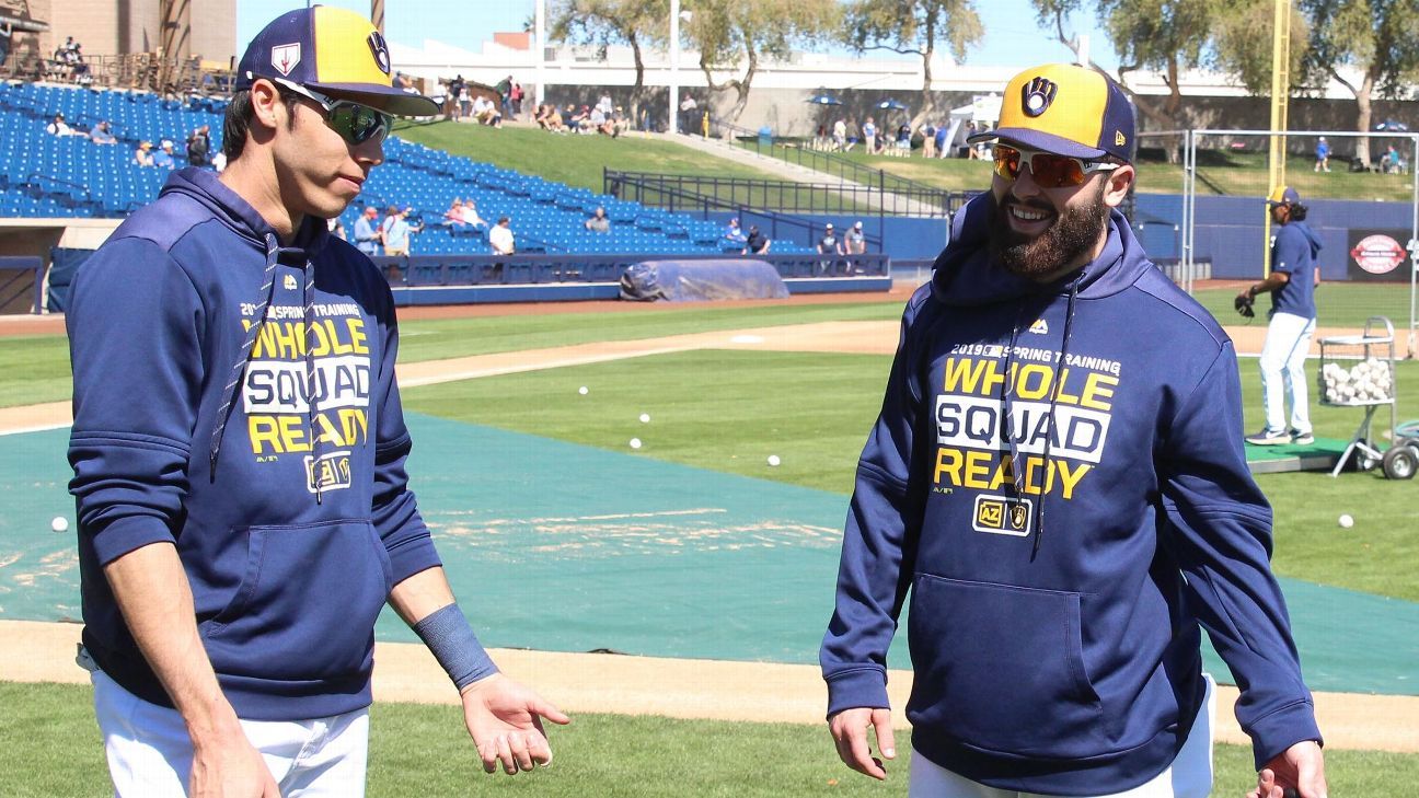 Baker Mayfield sports Christian Yelich jersey before Thursday game