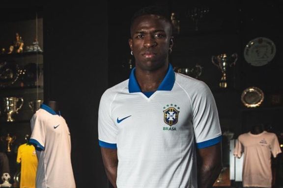 Resultado de imagen para nueva playera blanca de brasil 2019