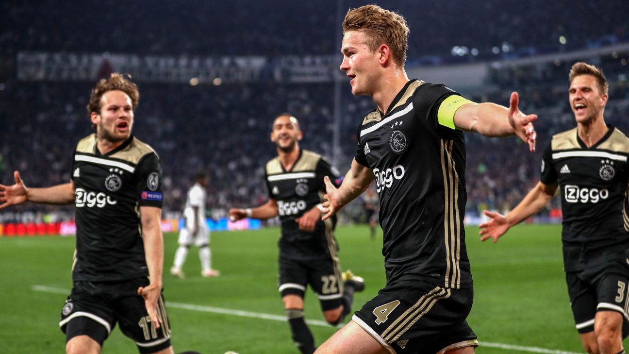 Image result for Ajax's sensational Champions League run continued as teenage captain Matthijs de Ligt's goal eliminated Juventus and secured their place in the semi-finals.