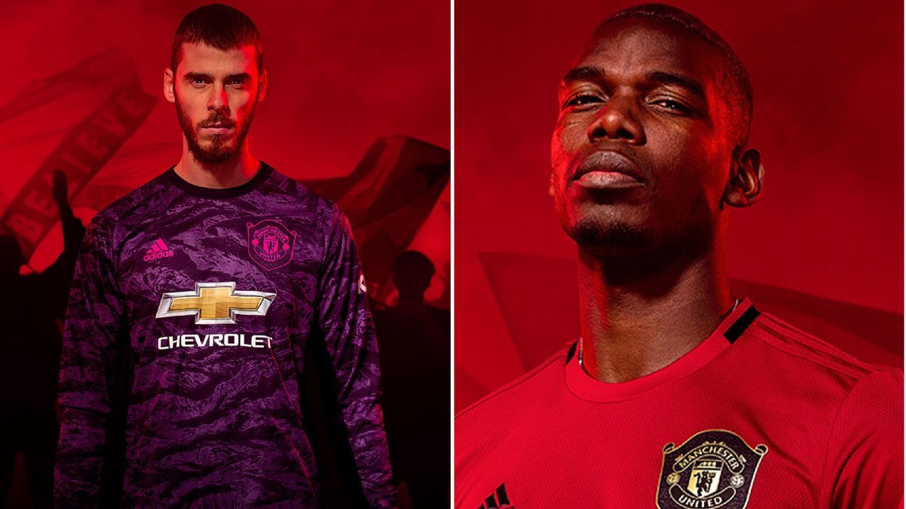 Manchester United's 2019-20 kit: Pogba, De Gea model 1999 ...