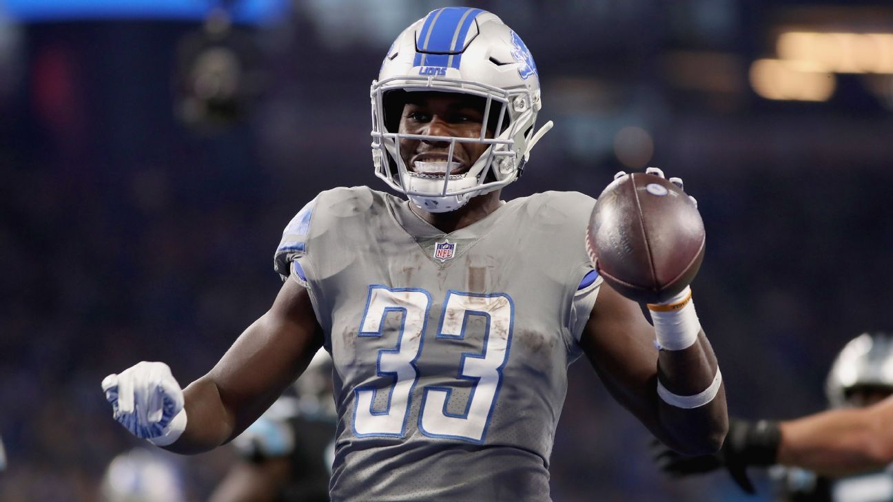 Lions waive Kerryon Johnson after 3 seasons