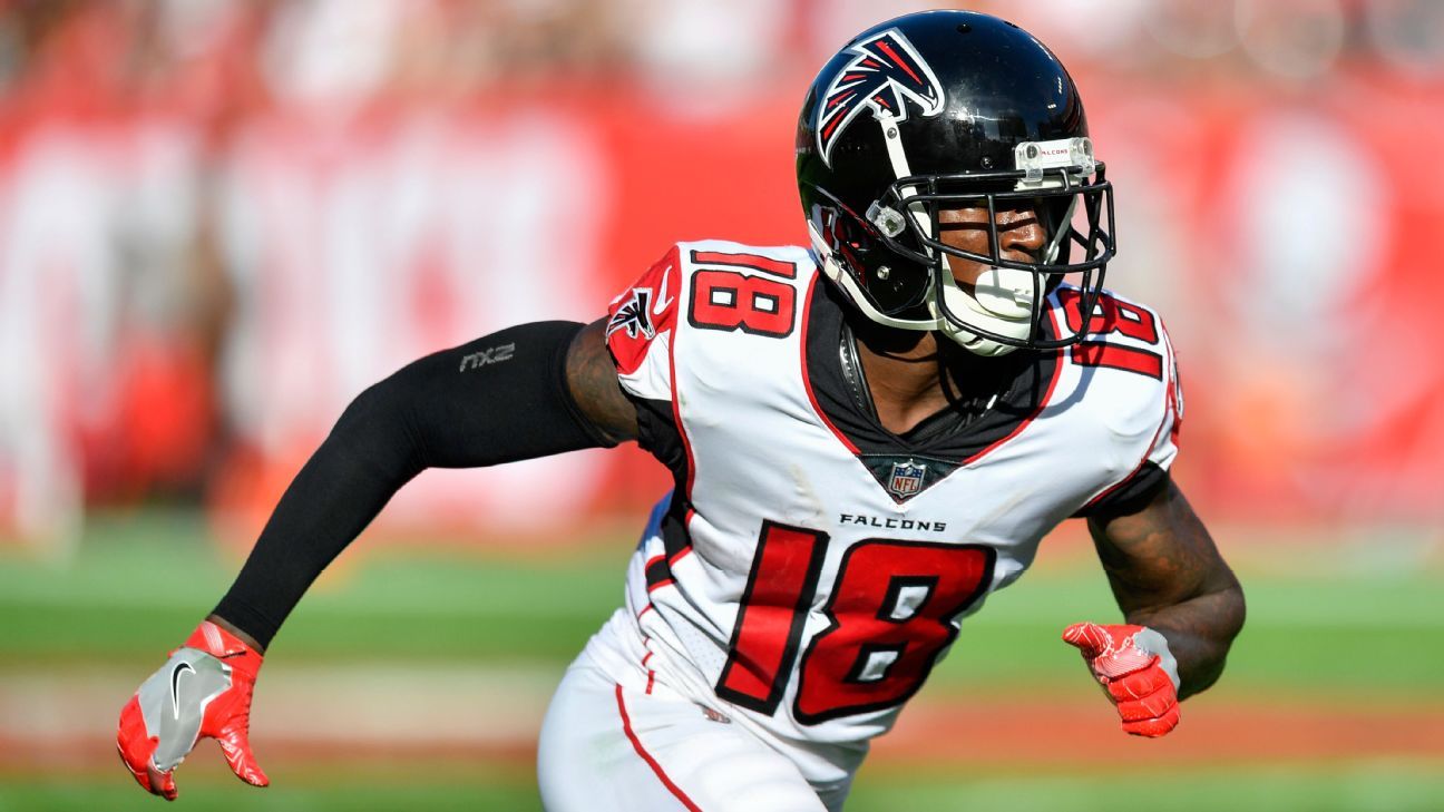 Atlanta Falcons wide receiver Calvin Ridley (18) plays against the  Minnesota Vikings during the second half of an NFL football game, Sunday,  Oct. 18, 2020, in Minneapolis. (AP Photo/Bruce Kluckhohn Stock Photo - Alamy