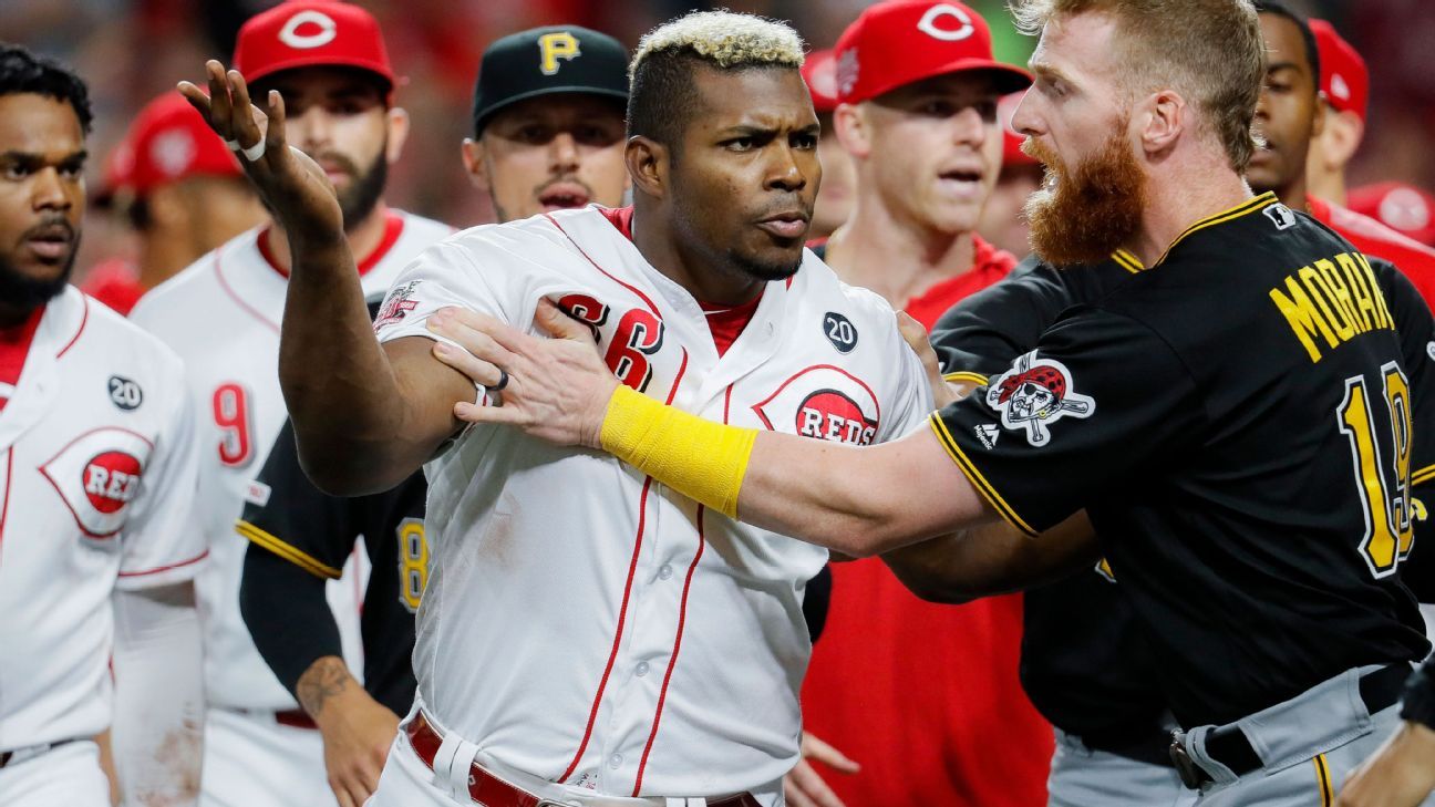 Amir Garrett, Puig & David Bell take on the Pirates in a benches clearing  brawl, a breakdown 