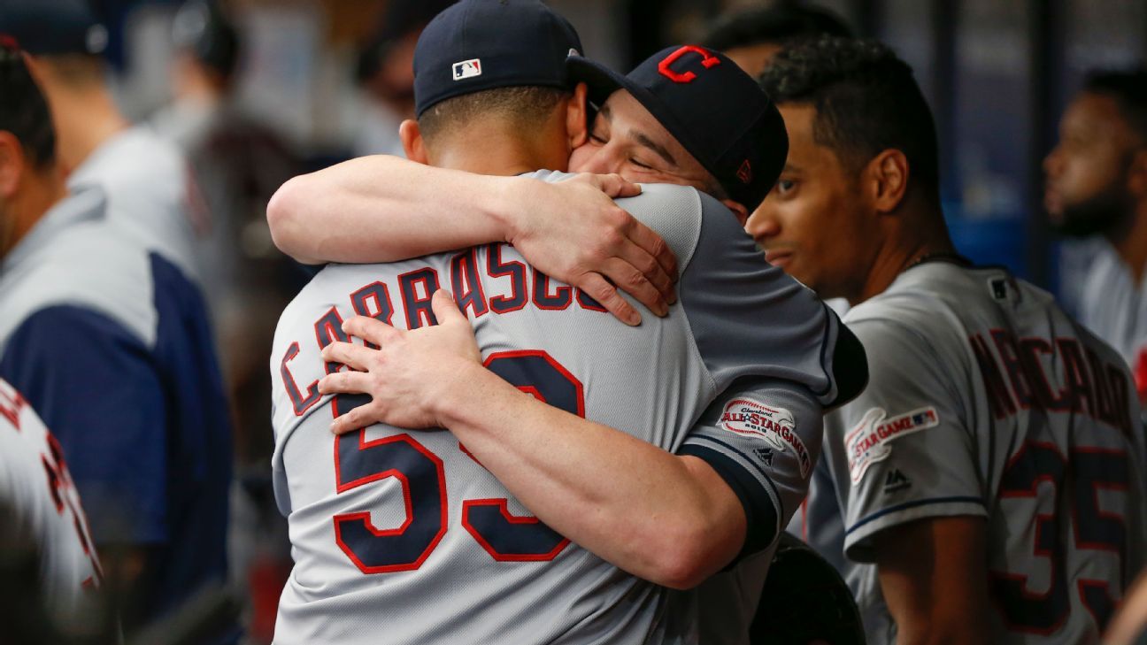 Indians' Carlos Carrasco honored with Roberto Clemente Award