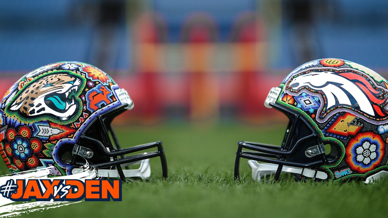 Denver Broncos y Jacksonville Jaguars presentan cascos con arte huichol