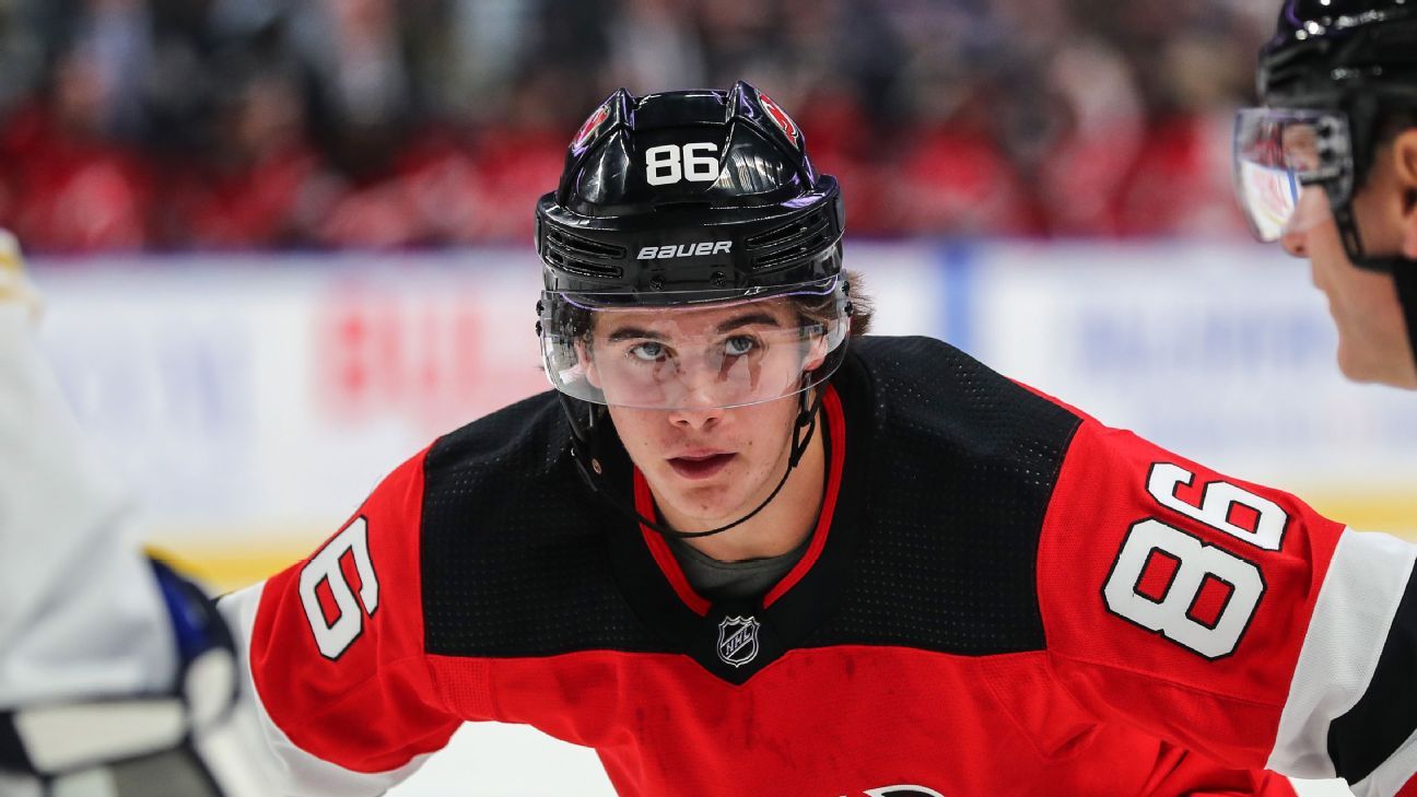 Devils' Jack Hughes gets 1st NHL goal with brother, family watching