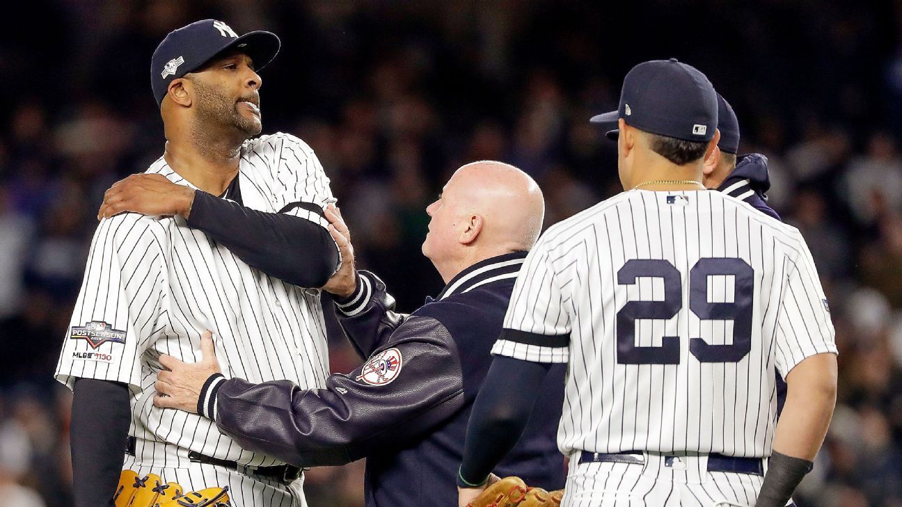 Sabathia throws off the mound for Yankees