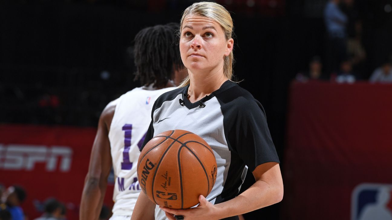 Jenna Schroeder se convierte en 4ª mujer en equipo de árbitros de la NBA -  ESPN