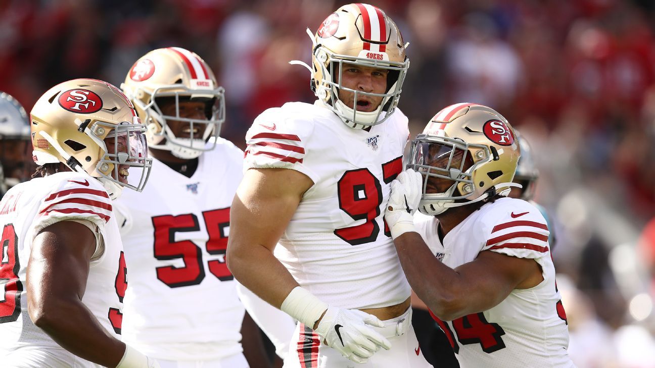Niners 7-0 for second time as Bosa, Coleman star