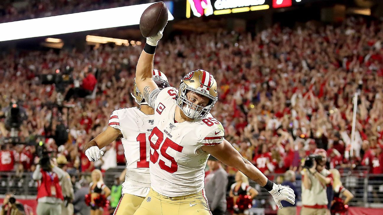 49ers' George Kittle returns with a flurry against Packers