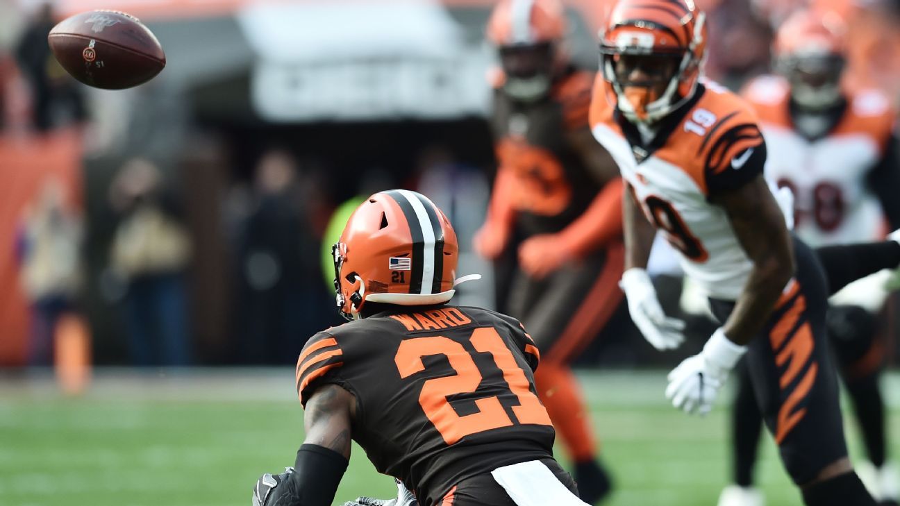 Browns Denzel Ward records 99-yard pick-six against Cincinnati Bengals