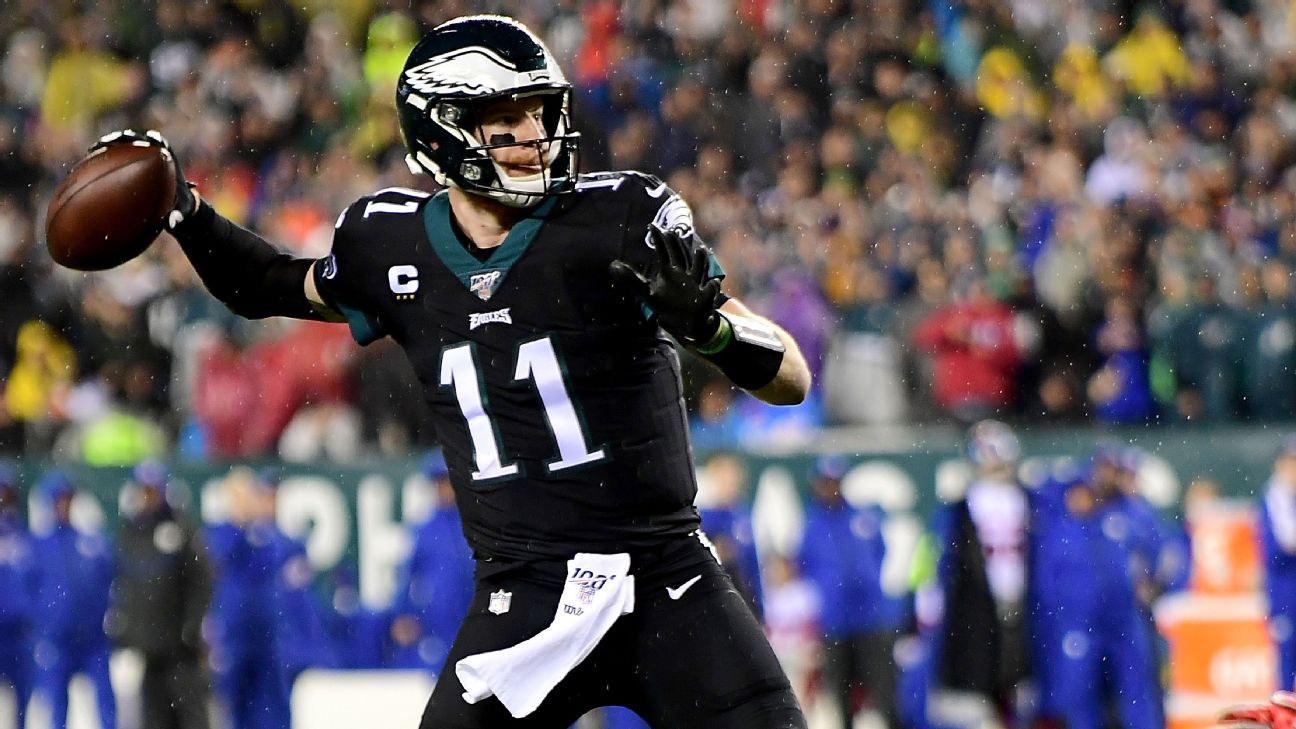 carson wentz stats last night