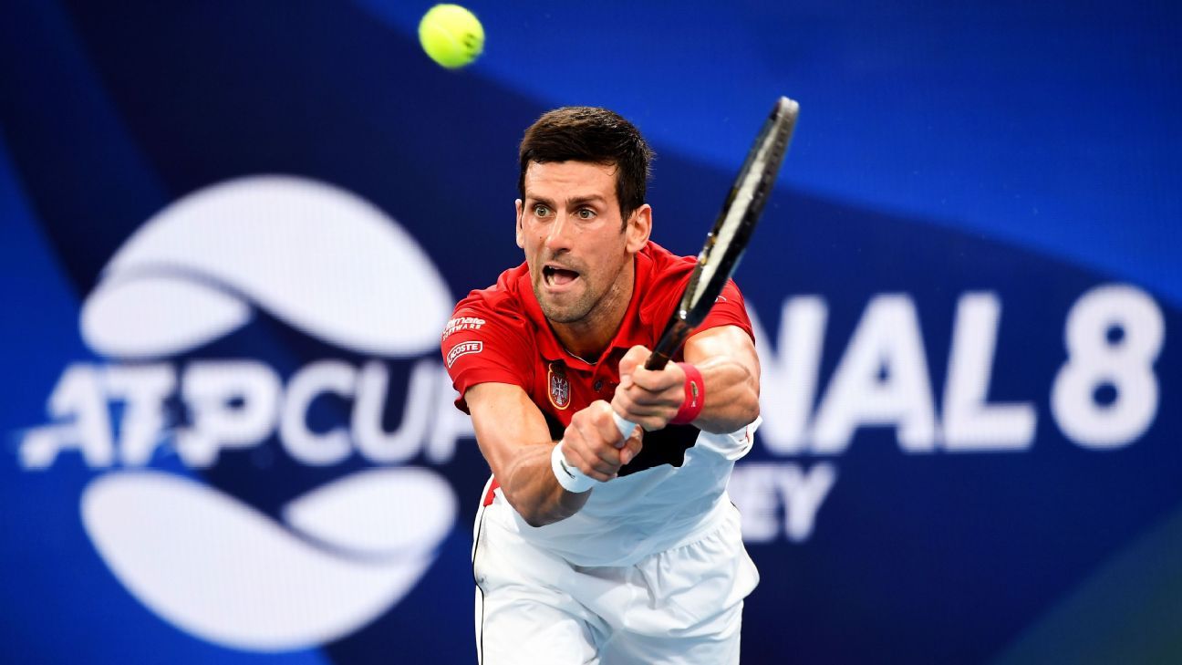 Novak Djokovic leads Serbia into ATP Cup semifinals; Rafael Nadal loses ...