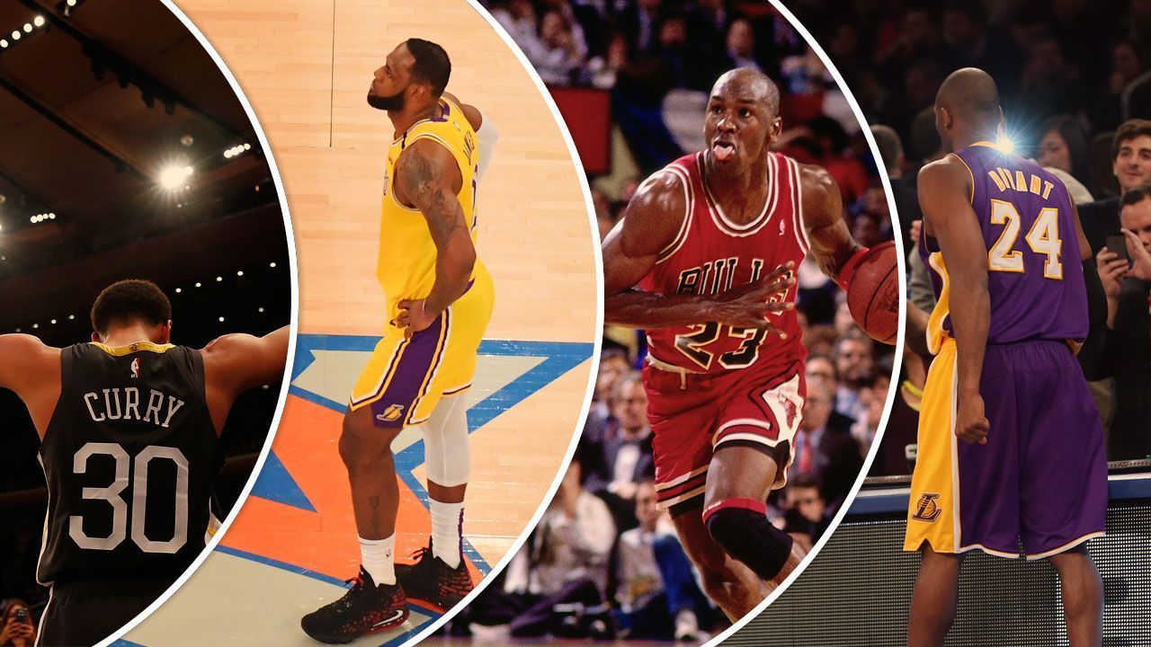 Jordan, LeBron, Kobe, Curry: onde cada uma das lendas da NBA fica