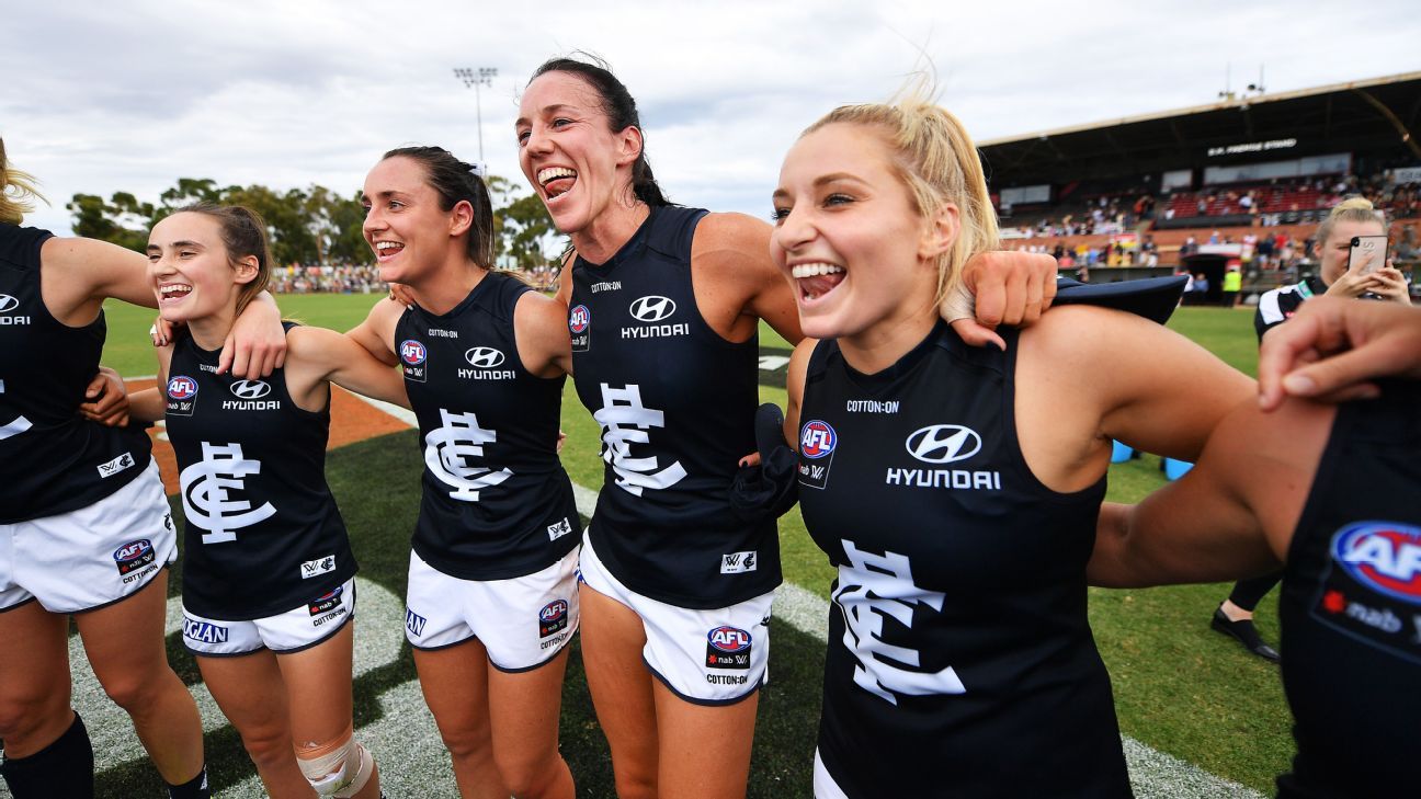 Carlton Blues Collingwood Magpies To Kick Off Aflw Season Espn 1960