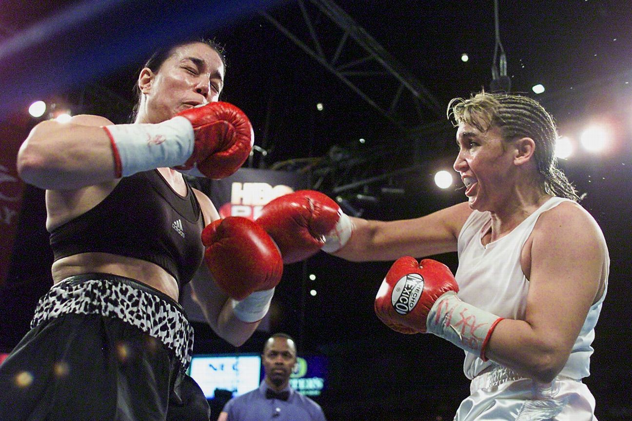 Christy Martin y Lisa Holewyne.