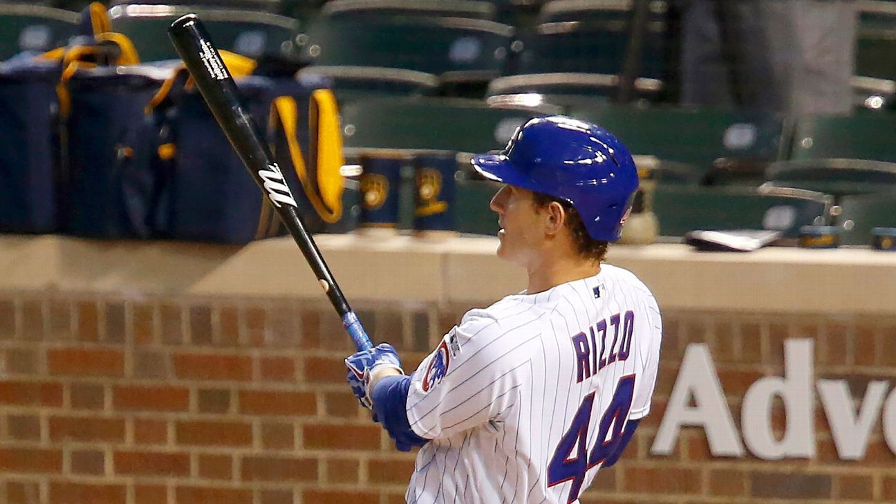 Cubs Player Anthony Rizzo Gives Hand Sanitizer to Opponent During Game