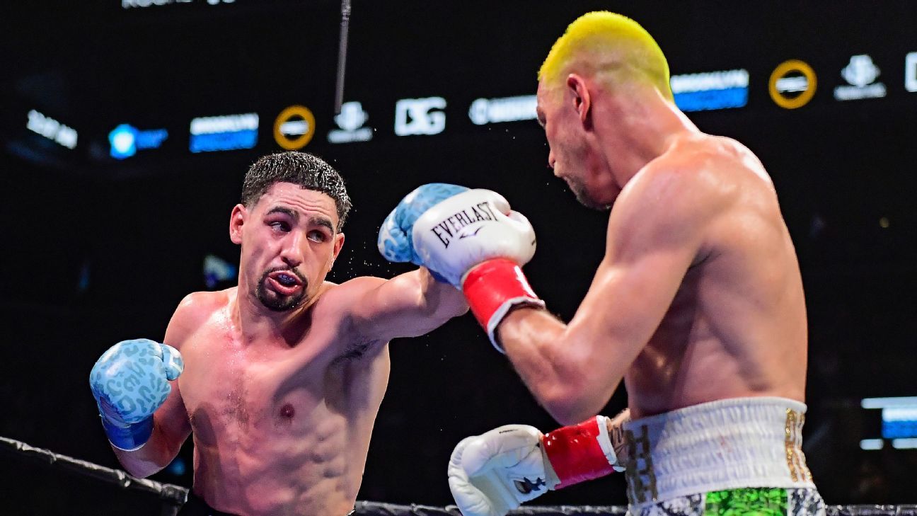Danny Garcia: Top 9 Peleas en el Barclays Center y su Legado en Brooklyn 7 Danny Garcia, izquierda, anotó una victoria unilateral sobre Ivan Redkach en un eliminatorio de peso welter del CMB en enero de 2020.