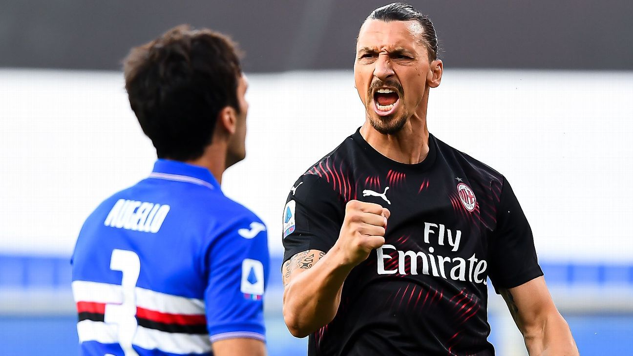 Sampdoria Vs Ac Milan Football Match Summary July 29 2020 Espn