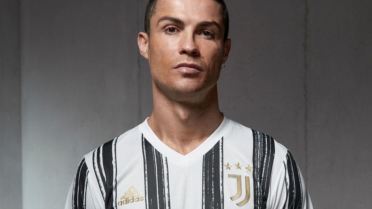 Cristiano Ronaldo models Juventus 2020-21 home kit as iconic  black-and-white stripes return - ESPN