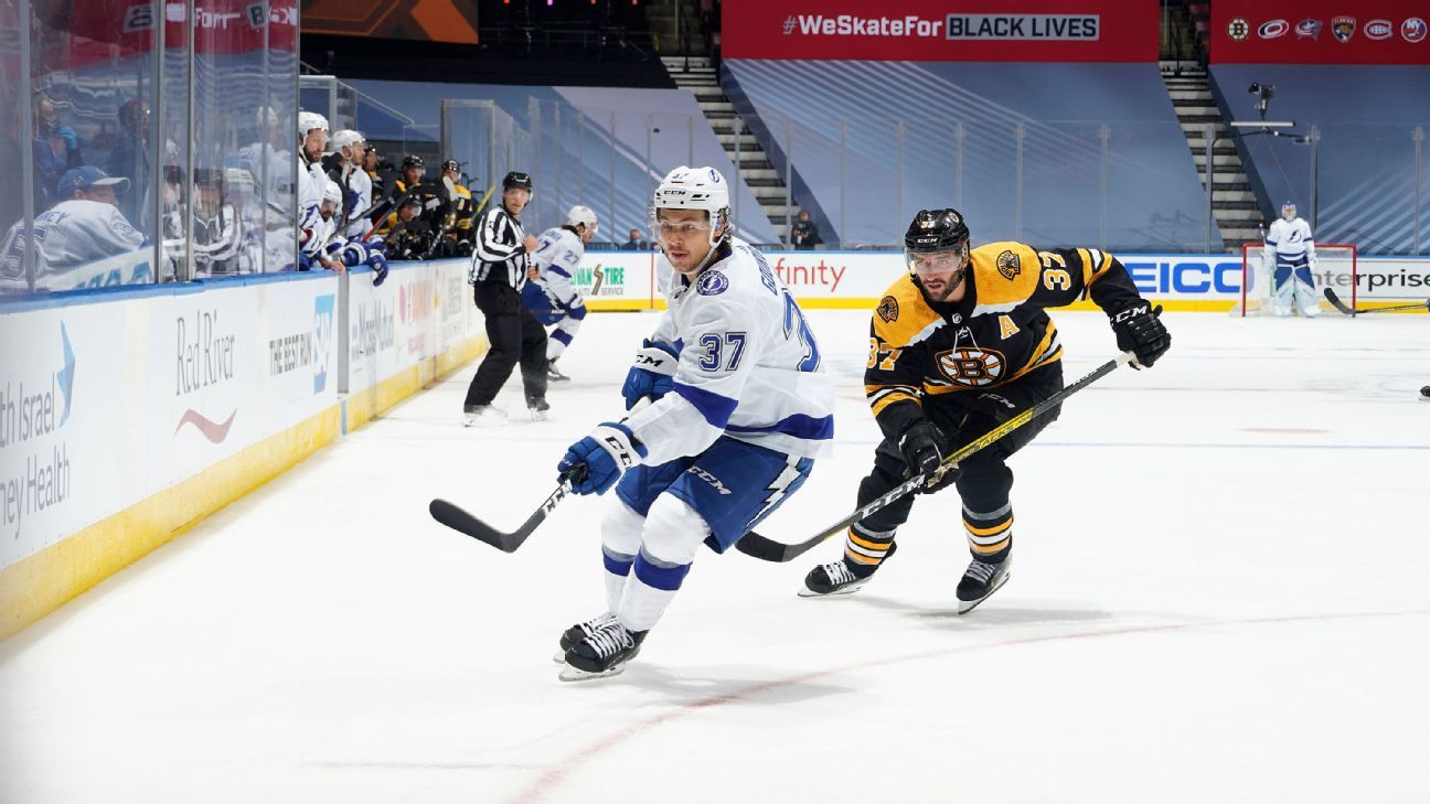 Boston Bruins vs. Tampa Bay Lightning Unsigned Inglasco 2020