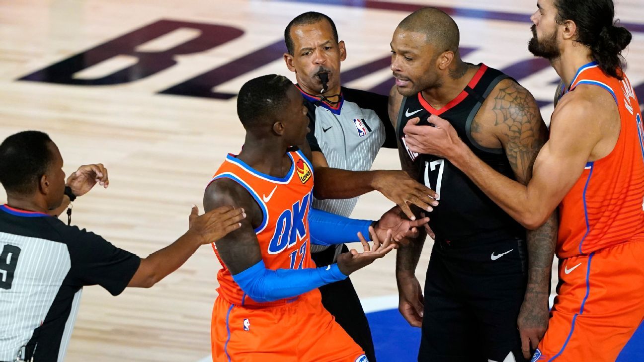 Rockets' P.J. Tucker, Thunder's Dennis Schroder ejected in 3rd quarter