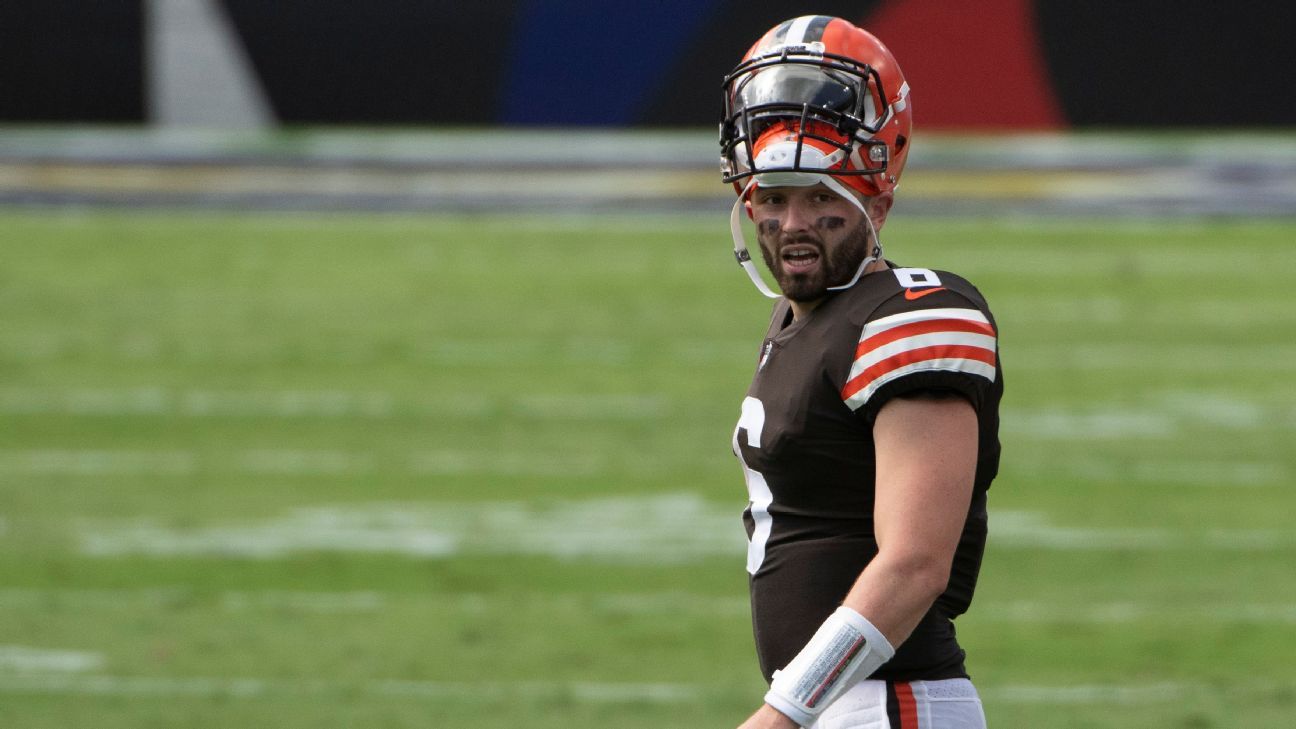 Cleveland Browns quarterback Baker Mayfield on Covid-19 reserve