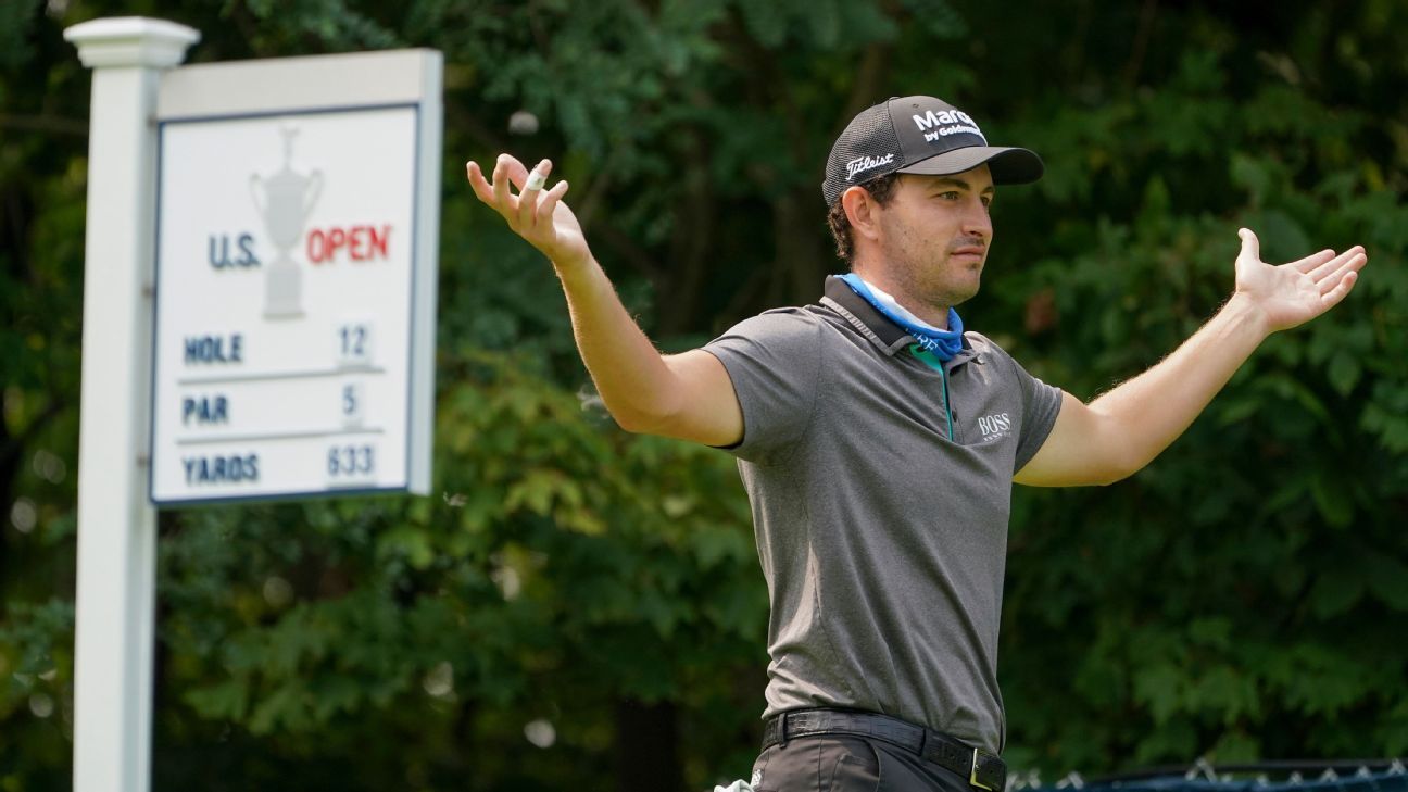 Watch - Patrick Cantlay finds out how cruel golf can be when he hits the  flagstick at the U.S. Open