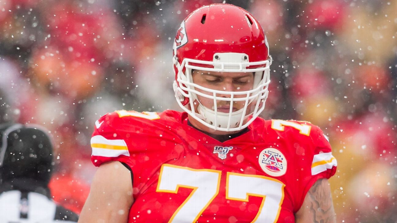 Starting right guard Andrew Wylie inactive for Kansas City Chiefs with possible appendicitis - ESPN