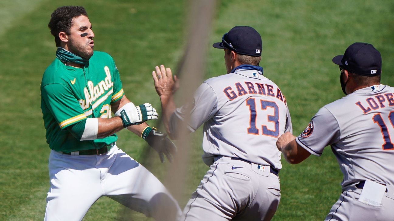 A's outfielder Ramon Laureano says vile remark by Astros hitting coach  spurred brawl