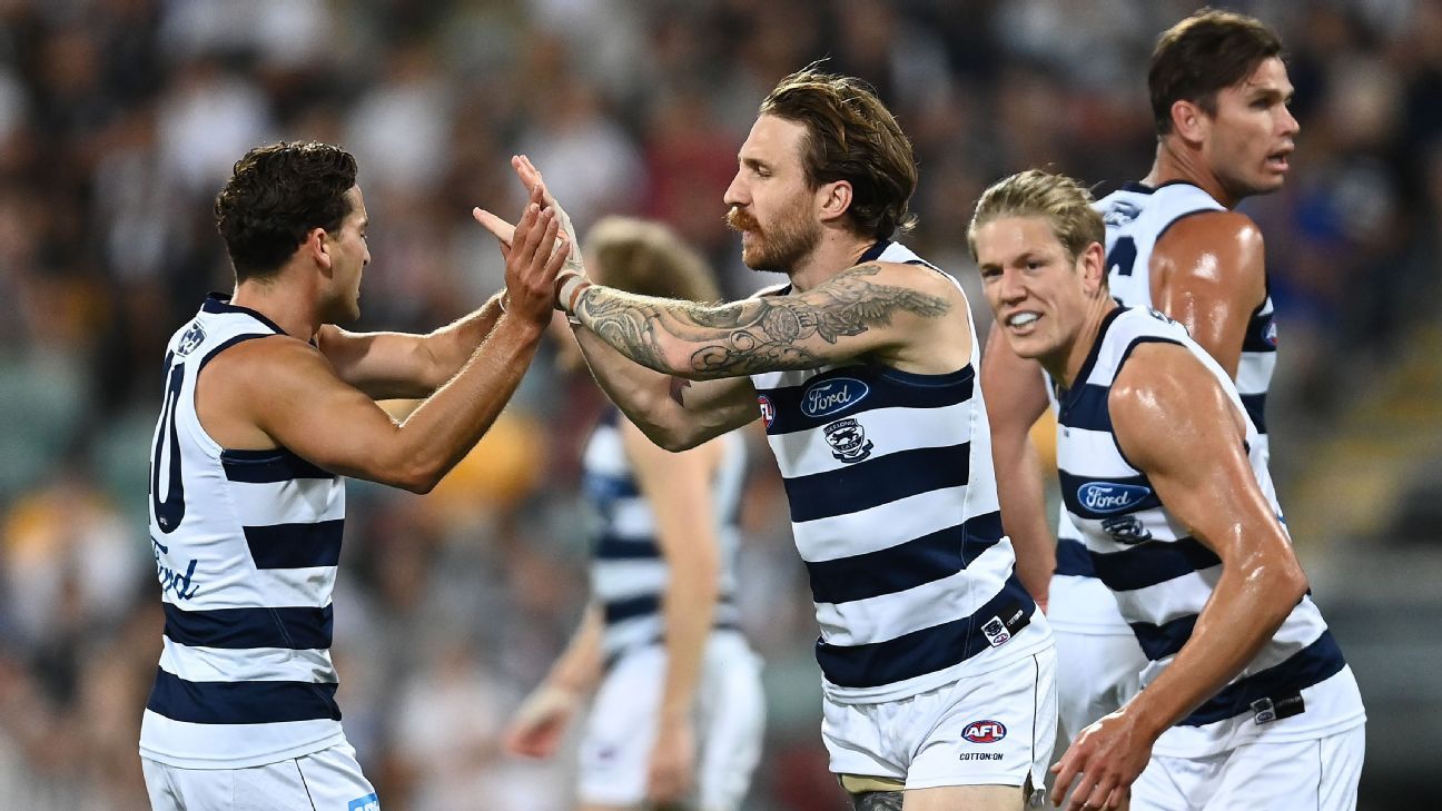 Geelong Cats Put On Clinic To Hammer Collingwood Magpies Secure 