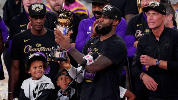 Lebron James Of Los Angeles Lakers Claims Fourth Nba Finals Mvp