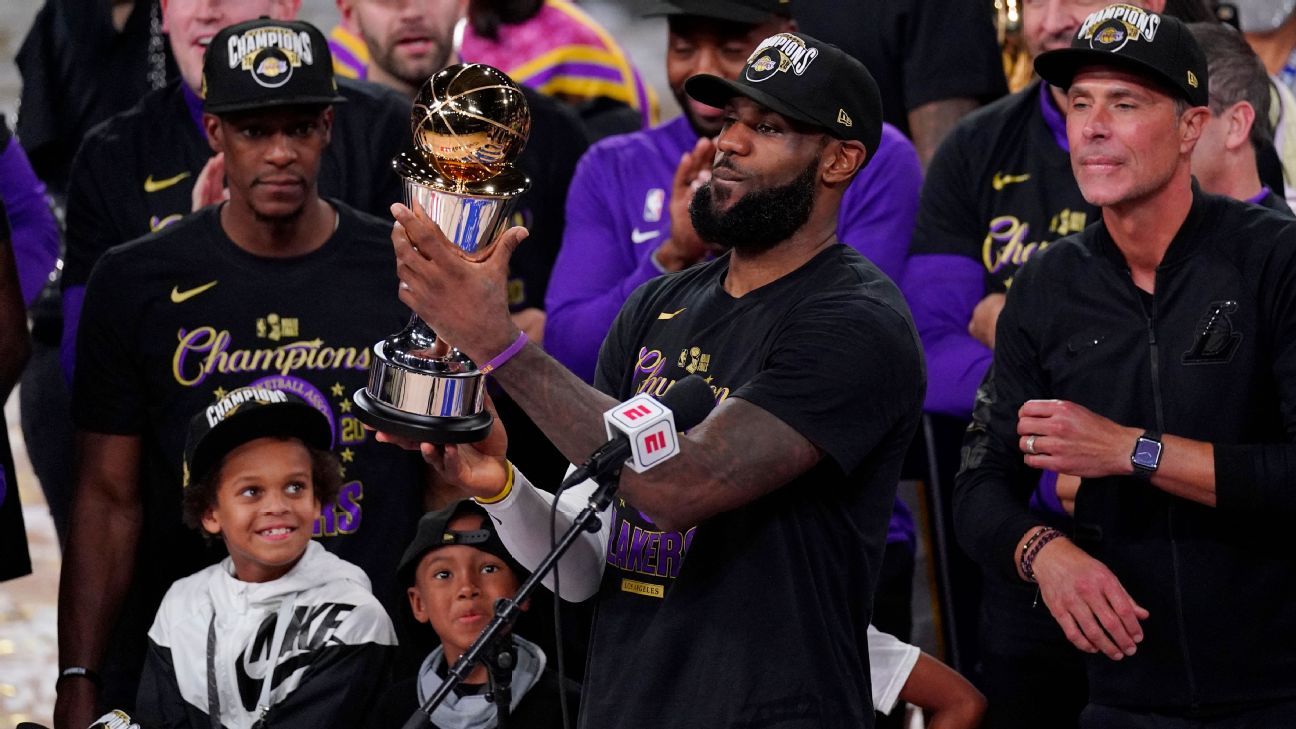 LeBron James Los Angeles Lakers 2020 NBA Finals Champions MVP In