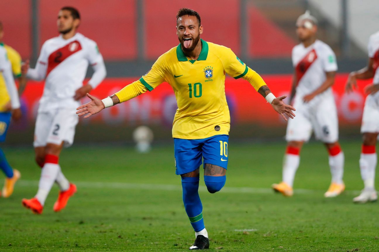 Peru vs. Brazil Football Match Report October 13, 2020 ESPN