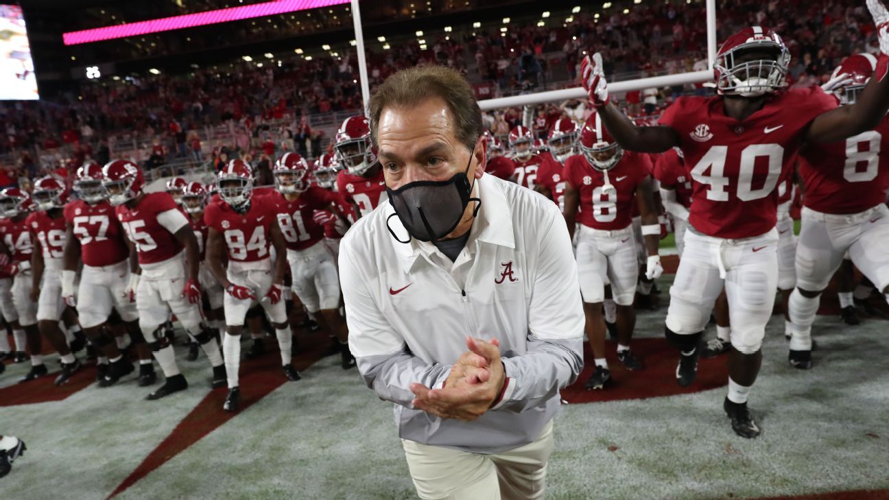 Saban sees positives in false coronavirus test