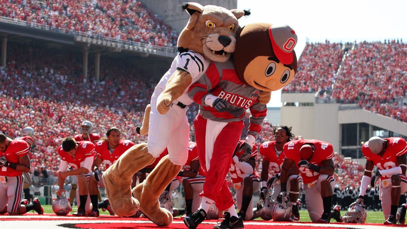 Kansas City Chiefs mascot bangs his head in frustration after