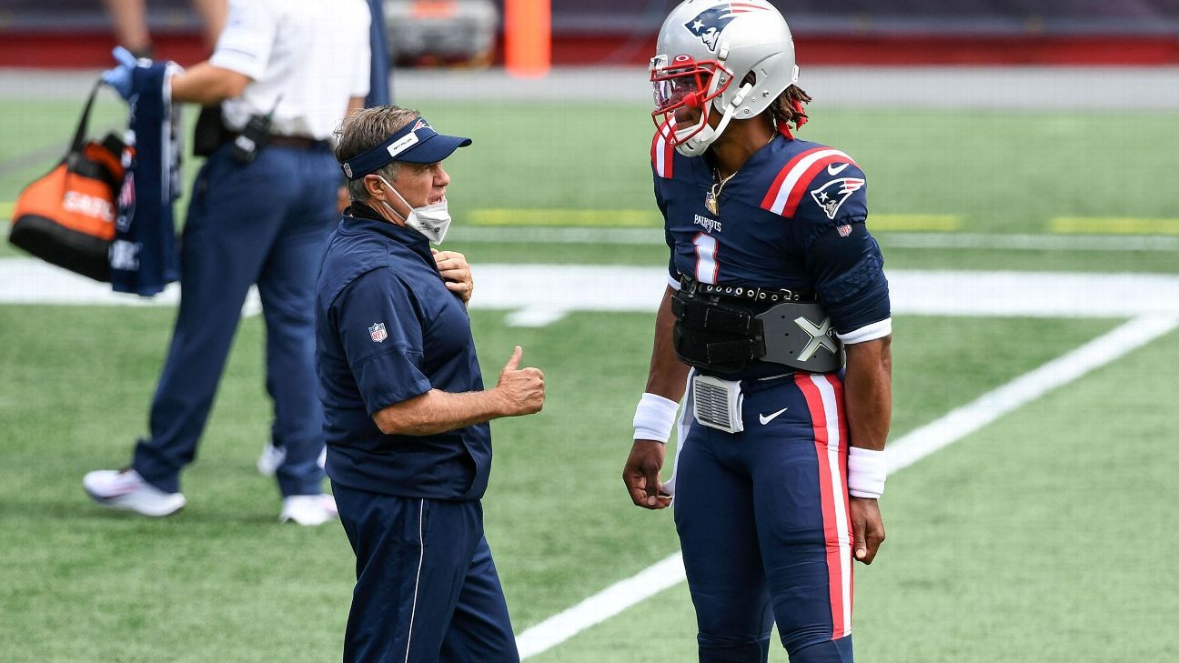 New England Patriots coach Bill Belichick says Cam Newton's vaccination status h..