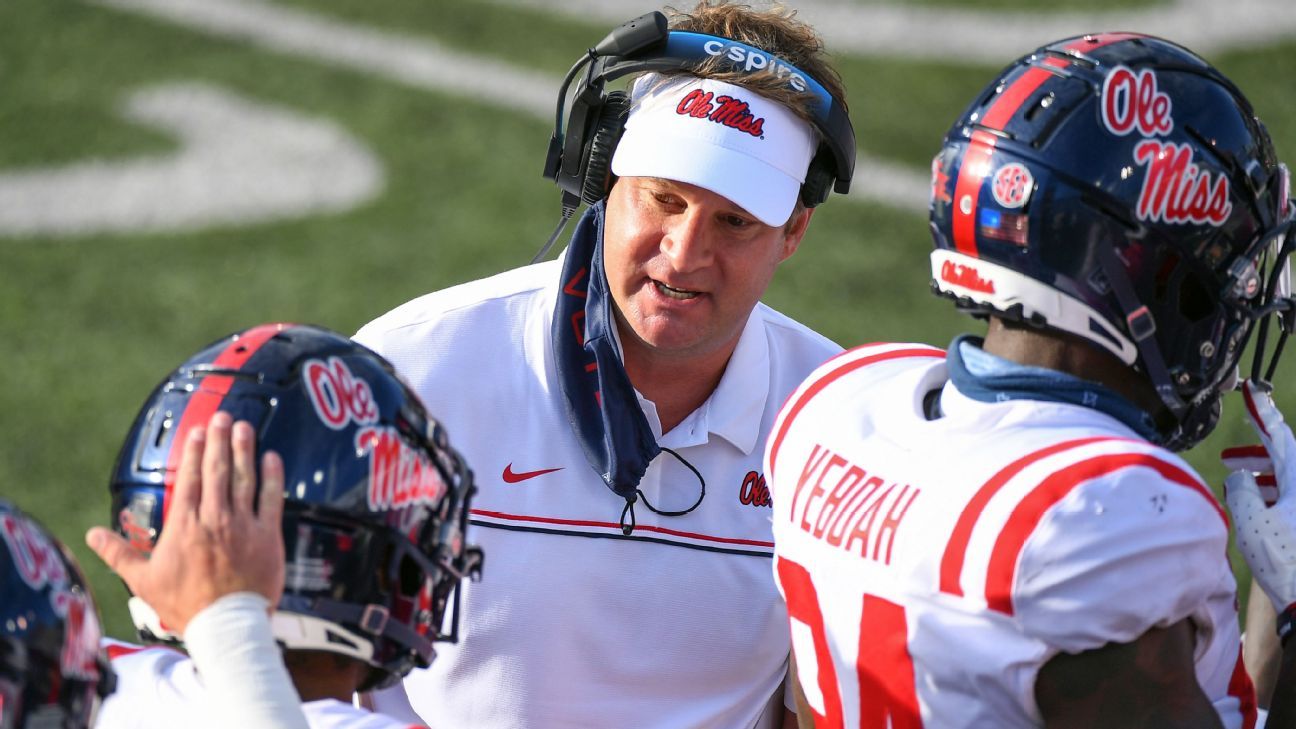 Ole Miss coach Lane Kiffin tests positive for COVID-19, out for opener vs. Louis..