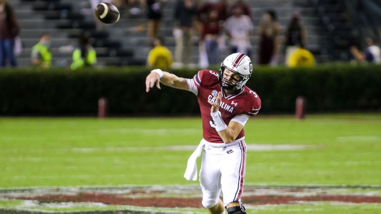 Ryan Hilinski of QB South Carolina enters the transfer portal