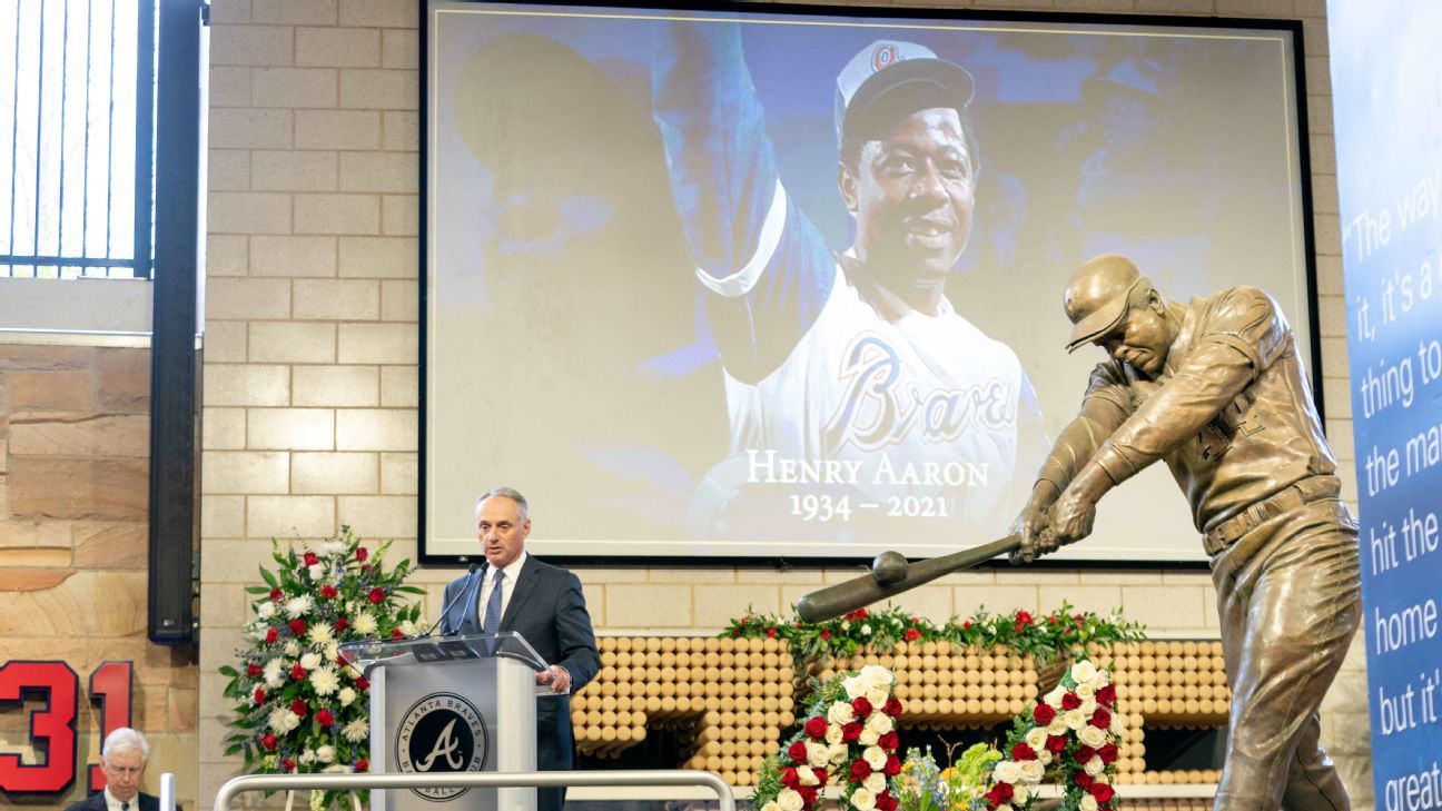 Rob Manfred, Chipper Jones among those who spoke at Hank Aaron’s memorial service