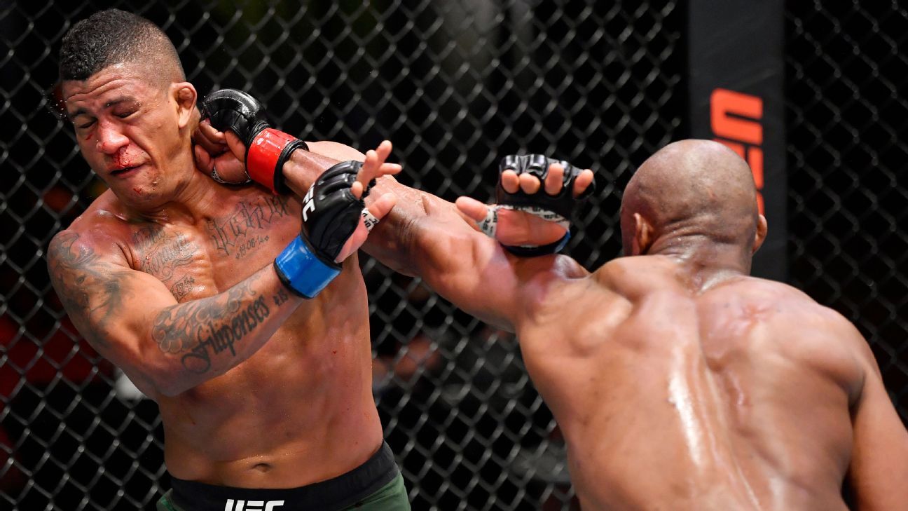 Kamaru Usman defeats Gilbert Burns by TKO to retain UFC welterweight title