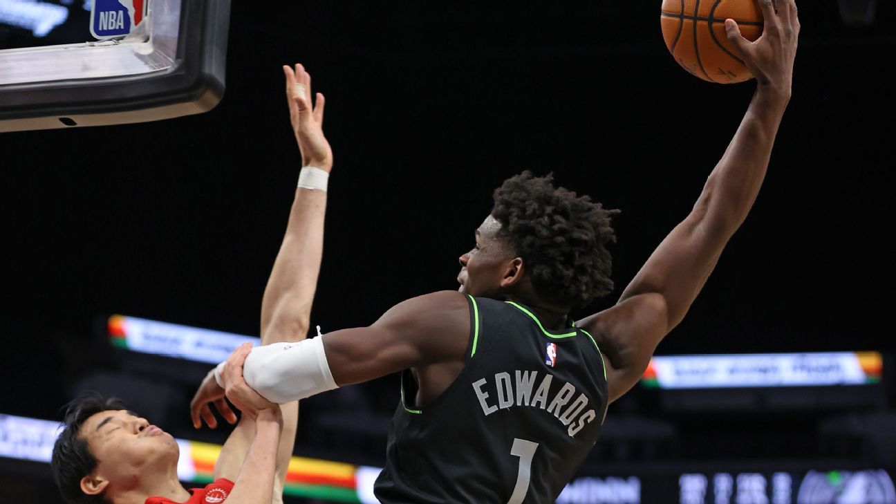 Minnesota Timberwolves rookie Anthony Edwards delivers dunk of the year